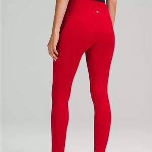 lululemon high rise dark red align leggings